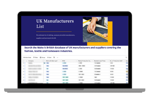 UK Manufacturers List Make it British on Laptop